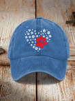 Dog Paw Heart Dog Lovers Hat