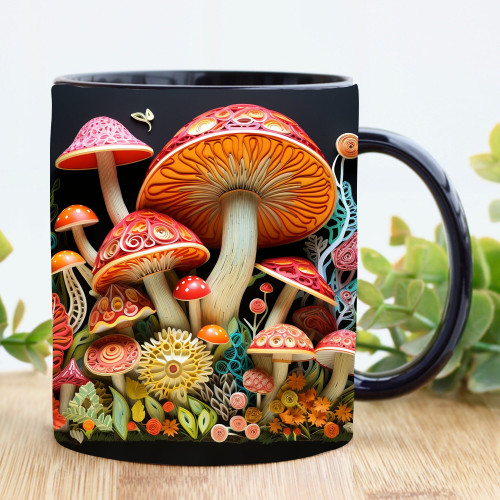 3D Magic Mushrooms Mug