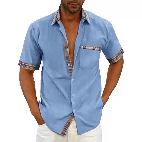 🎁 Men's Casual Plaid Collar Button Summer Shirt