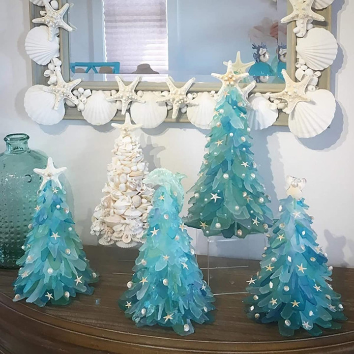 Beautiful Sea Glass Christmas Tree