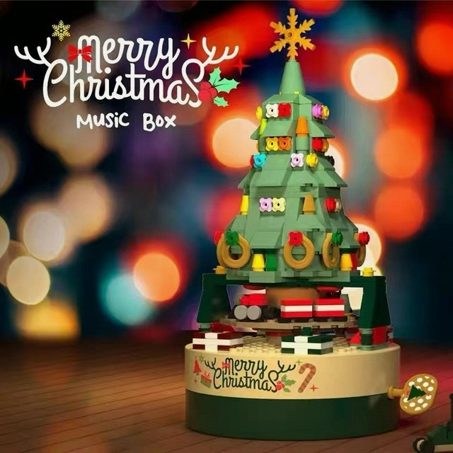 DIY Christmas Tree Brick Music Box🎄