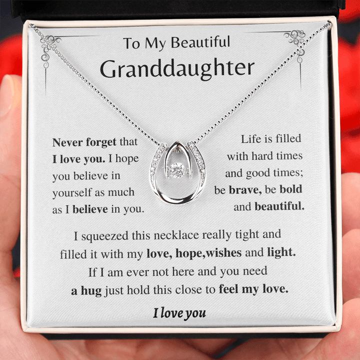 Be Bold And Beautiful - Horseshoe Necklace, Granddaughter Gift