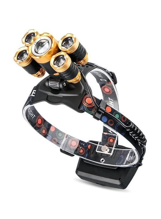 Rechargeable Zoom Waterproof Ultra-Bright Led Headlamp - Gold