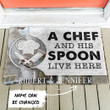 3D A Chef And His Spoon Live Here Custom Name Doormat