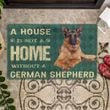 3D A House Is Not A Home German Shepherd Dog Doormat