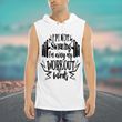 Alohazing 3D Using Workout Words Sleeveless Hooded Vest
