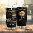 To My Daughter Sunflowers Personalized Tumbler