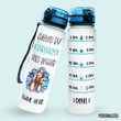 Hippie Fueled By Sarcasm And Water Personalized Water Tracker Bottle