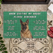 Alohazing 3D Please Remember German Shepherd Dog's House Rules Doormat