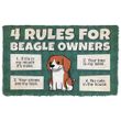 Alohazing 3D 4 Rules For Beagle Owners Doormat