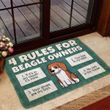 Alohazing 3D 4 Rules For Beagle Owners Doormat