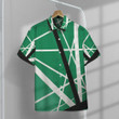 Green Frankenstrat Strings Custom Button Shirt