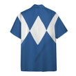 Mighty Morphin Power Rangers Blue Ranger Custom Button Shirt