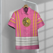 Mighty Morphin Power Rangers Ninja Rangers Pink Crane Custom Button Shirt