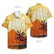 Hawaii 3D Button Shirt Sunset