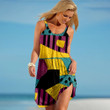 Alohazing 3D S Of NBC Pattern Sleeveless Beach Dress
