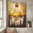 Alohazing 3D God And His Bulldogs Canvas