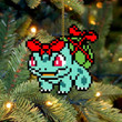 Alohazing 3D Merry Christmas Pocket Monsters Bulbasaur Custom Ornament