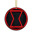 Alohazing 3D Mrvl Black Widow Logo Custom Ornament