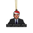 Alohazing 3D Office Michael Happy Birthday Jesus Custom Christmas Ornament