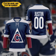 Alohazing 3D Colorado Avalanche NHL Custom Name Custom Number Hockey Jersey