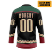 Alohazing 3D Black Arizona Coyotes NHL Custom Name Custom Number Hockey Jersey