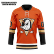Alohazing 3D Orange Anaheim Ducks NHL Custom Name Custom Number Hockey Jersey