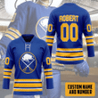 Alohazing 3D Blue Buffalo Sabres NHL Custom Name Custom Number Hockey Jersey