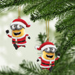 Alohazing 3D Minion Santa Christmas Custom Ornament