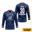 Alohazing 3D Blue Mes PSG Custom Name Custom Number Hockey Jersey