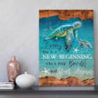 Alohazing 3D Turtle Under Ocean Everyday Is A New Day Canvas