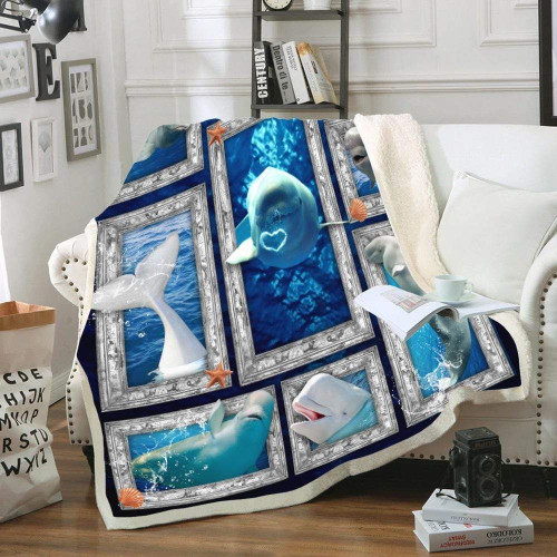 Custom Soft Blanket Beluga Whale