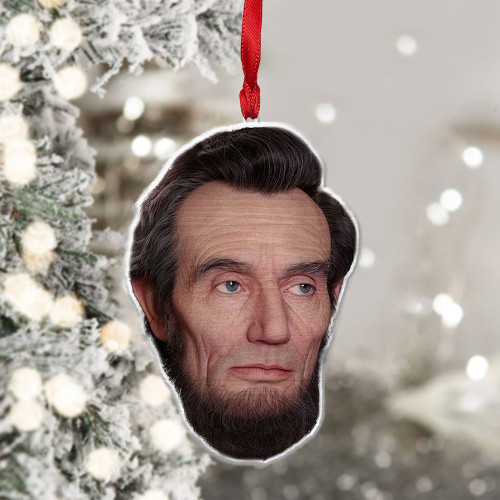 Alohazing 3D Abraham Lincoln Real Face Christmas Ornament