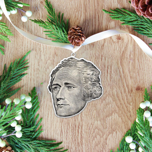 Alohazing 3D AH Alexander Hamilton Face Christmas Ornament