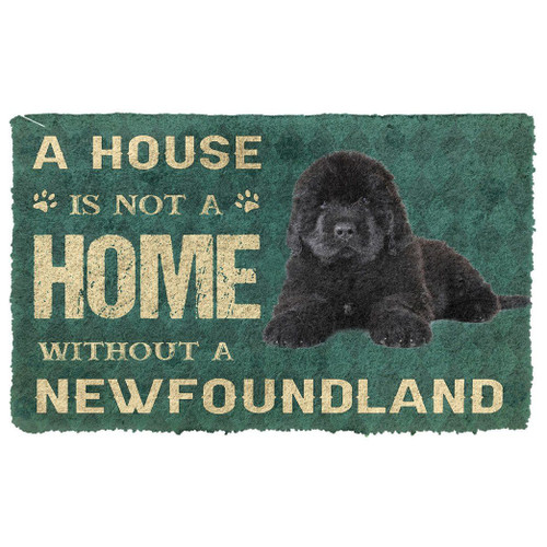 3D A House Is Not A Home Newfoundland Dog Doormat