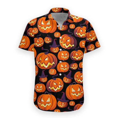 3D Pumpkin Halloween Hawaii Shirt