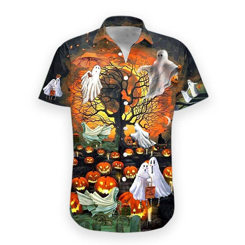 3D Boo Halloween Hawaii Shirt