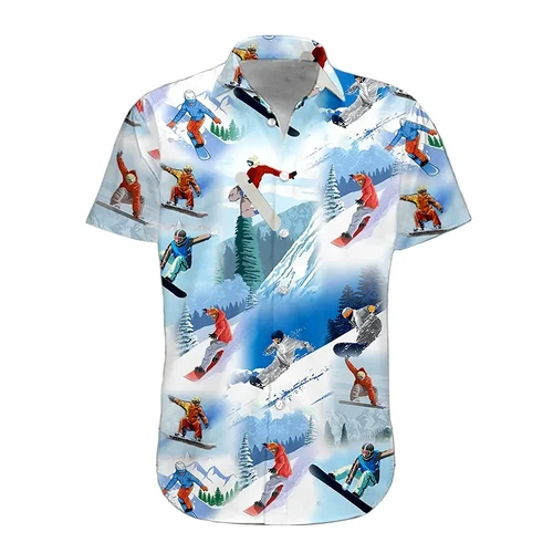 3D Snowboarding Hawaii Shirt
