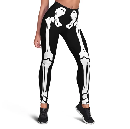 3D Halloween Skeleton Costume Full Print Leggings