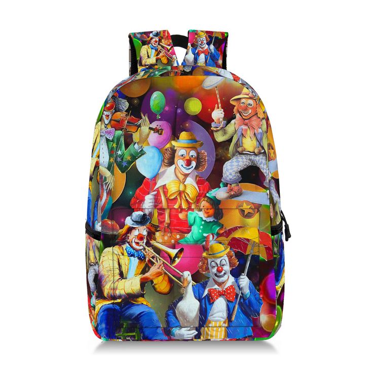 Alohazing 3D Funny Clowns Backpack
