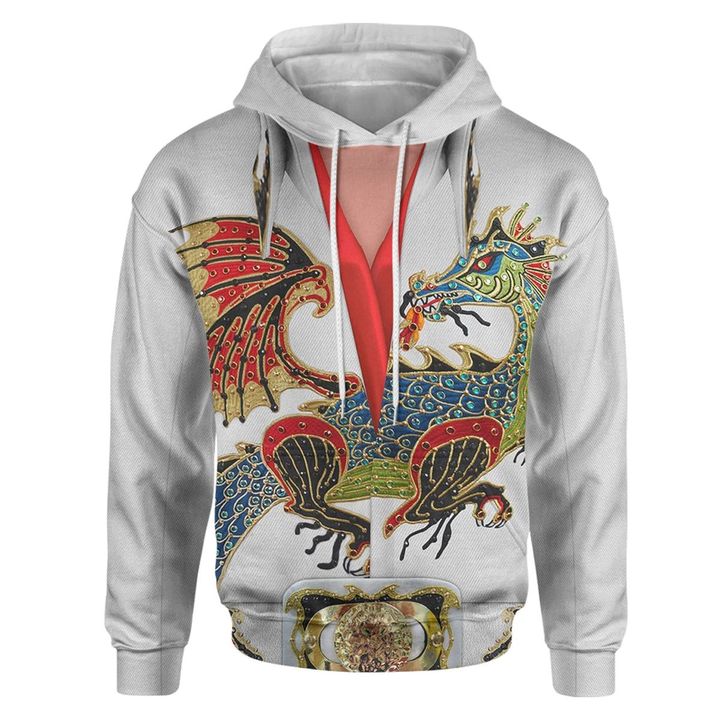 Singer Elvis Presley Chinese Dragon Jumpsuit Custom Hoodie