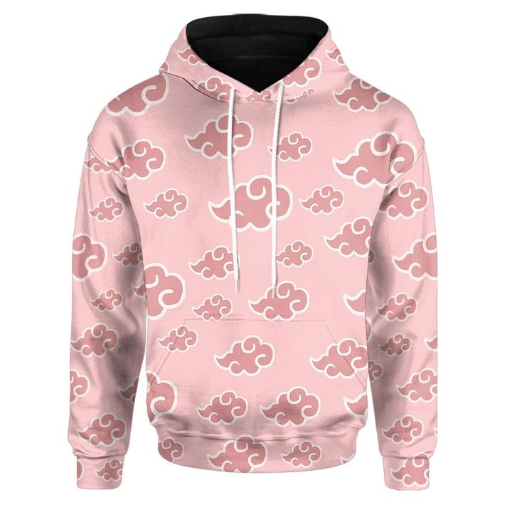 Pink Akatsuki Pattern Custom Hoodie