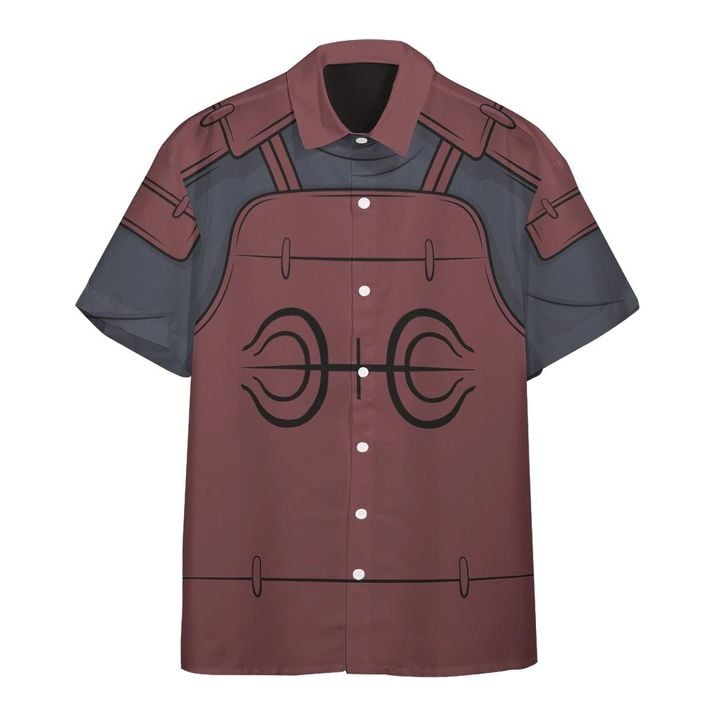 Anime Naruto Shippuden Hashirama Senju Custom Button Shirt