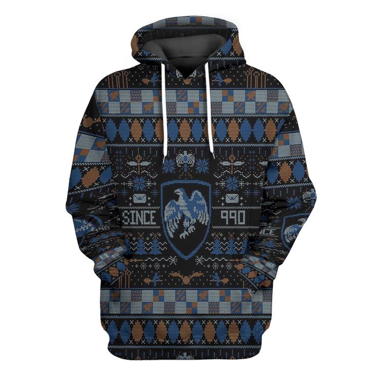 Alohazing 3D HP Ravenclaw House Ugly Pattern Tshirt Hoodie Apparel