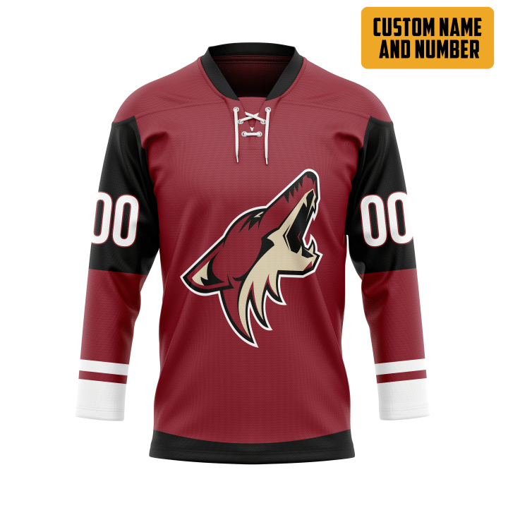 Alohazing 3D Red Arizona Coyotes NHL Custom Name Custom Number Hockey Jersey