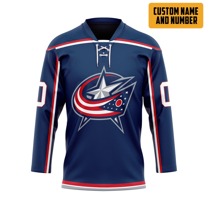 Alohazing 3D Columbus Blue Jackets NHL Custom Name Custom Number Hockey Jersey