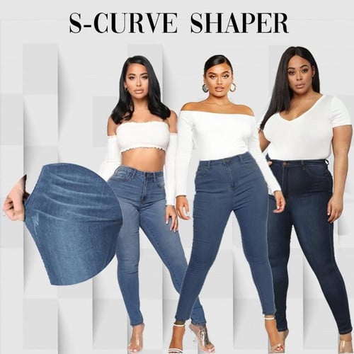 Margot Perfect Fit Skinny Stretch Pull-On Push-Up Plus-Size Denim Jeans Leggings