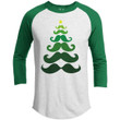 Mustache Tree Premium Christmas Raglan
