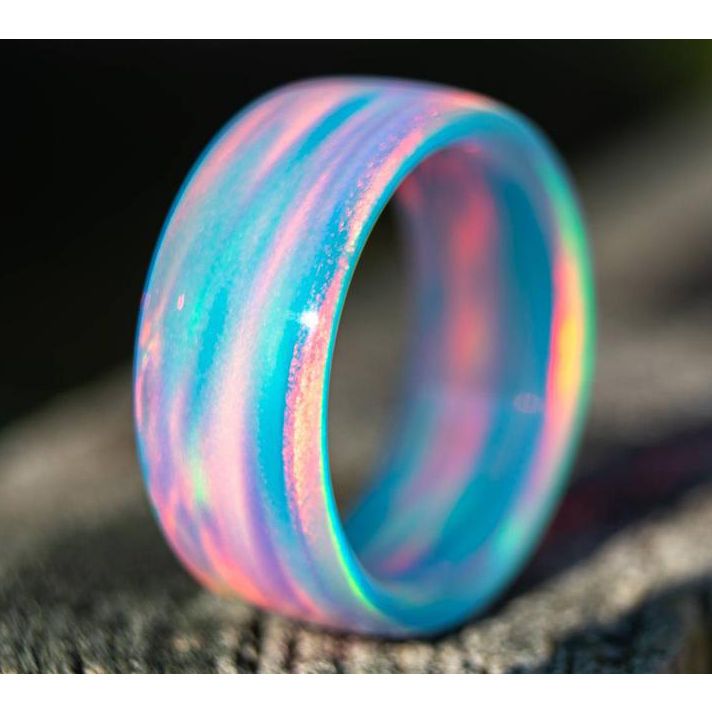 Blue Cloud Opal Ring
