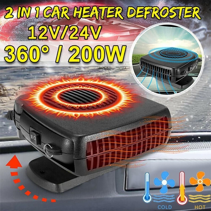 Powerful 200W 2 in 1 Car Heater Windshield Defroster 🔥 50% OFF - LIMITED TIME ONLY 🔥